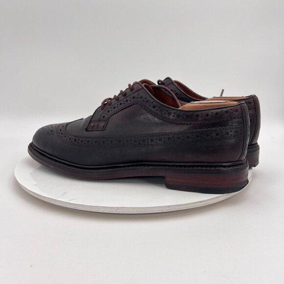 JCrew Ludlow Men Size UK 9 US 10 Brown Tan Leather Brogue Derby Dress Shoes - Picture 8 of 16